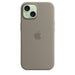 Apple - Back cover for mobile phone - MagSafe compatibility - silicone - clay - for iPhone 15