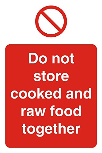 Catering Sign Cooked And Raw Vinyl 30 x 20 cm