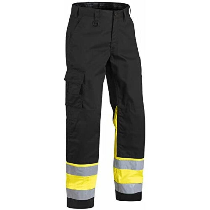 BLÅKLÄDER Trousers 15641811 Cotton, PL (Polyester) Black, Yellow Size 42R