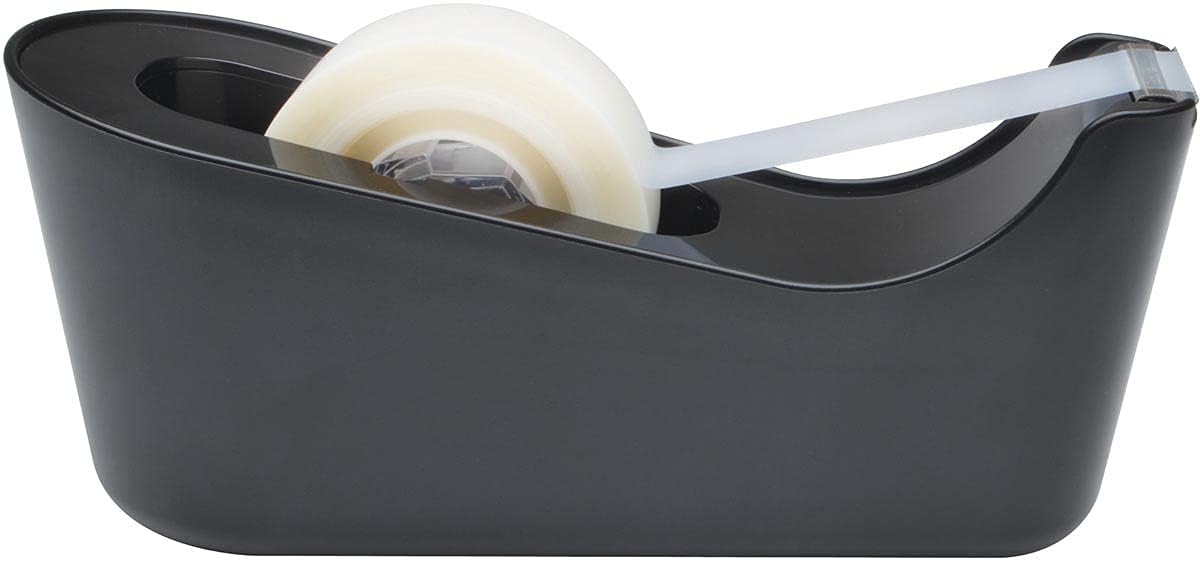 Scotch Tape Dispenser Set Black with 1 Roll of Scotch Magic C-18 Adhesive Invisible Tape 19 mm (W) x 33 m (L)