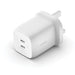 Belkin BOOST CHARGE PRO 65W Power Delivery PPS Universal Dual USB-C GaN Charger White