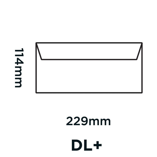 Creative Coloured Envelope DL+ 229 (W) x 114 (H) mm Adhesive Strip Purple 120 gsm Pack of 500