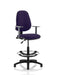 Dynamic Permanent Contact Backrest Task Operator Chair Height Adjustable Arms Eclipse I Tansy Purple Seat High Back and Hi Rise Draughtsman Kit