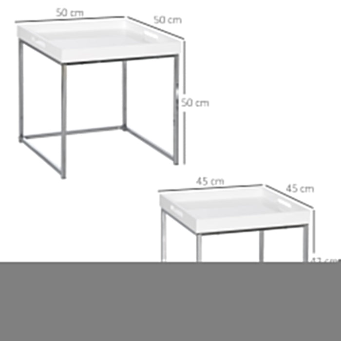 HOMCOM Table 839-314WT 500 x 500 x 500 mm