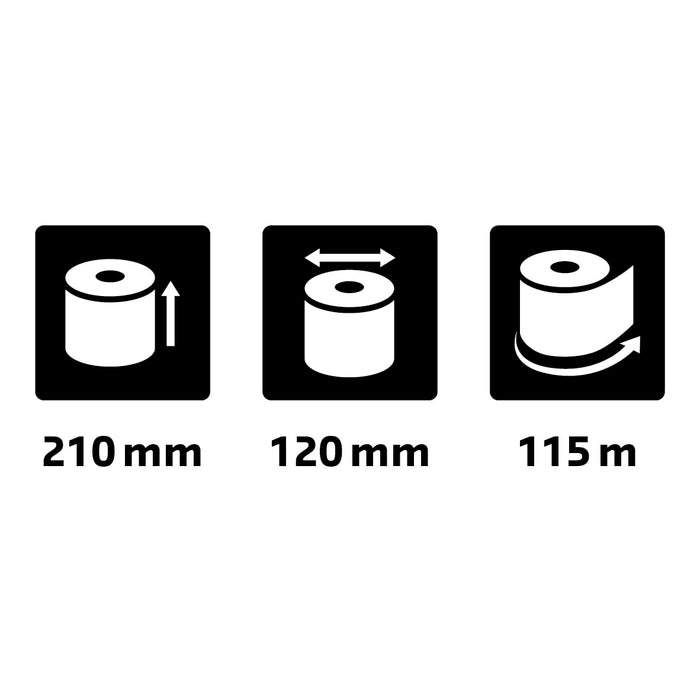 Exacompta Till Roll 210 x 120 x 25 mm 60 gsm Pack of 6