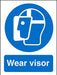 Mandatory Sign Visor Plastic Blue, White 20 x 15 cm