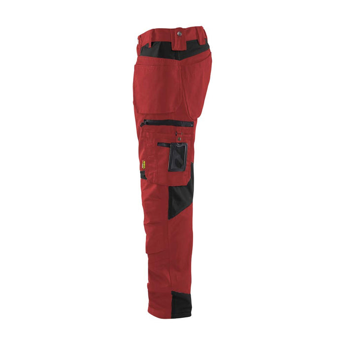 BLÅKLÄDER Trousers 15551860 Cotton, PL (Polyester) Red, Black Size 36L