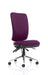 Dynamic Independent Seat & Back Task Operator Chair With Purple Fabric Without Arms Chiro Without Headrest High Back