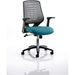 Dynamic Tilt & Lock Task Operator Chair Folding Arms Relay Silver Back, Maringa Teal Seat Without Headrest Medium Back