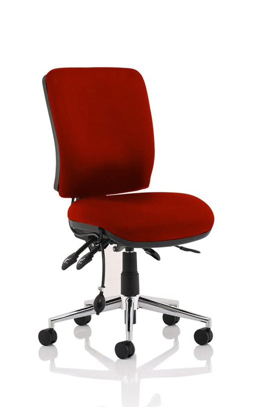 Dynamic Independent Seat & Back Task Operator Chair Without Arms Chiro Ginseng Chilli Seat Without Headrest Medium Back