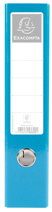 Exacompta Lever Arch File A4 70 mm Light Blue 2 ring 53627E Manila Cardboard Portrait Pack of 10