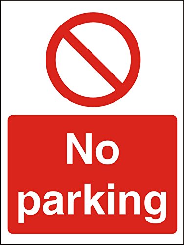 Prohibition Sign No Parking Vinyl 20 x 15 cm