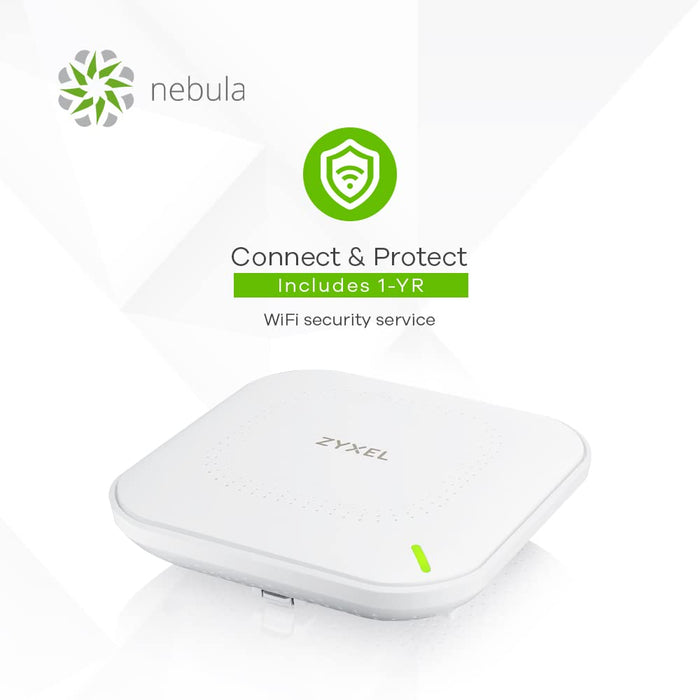 Zyxel NWA1123ACv3 - Radio access point - with 1 Year Connect & Protect (CNP) - Wi-Fi 5 - 2.4 GHz, 5 GHz - cloud-managed - in-ceiling