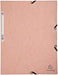 Exacompta Aquarel 3 Flap Folder A4 Mottled Pressboard Rubber Band 320 x 240 mm Coral Pack of 5