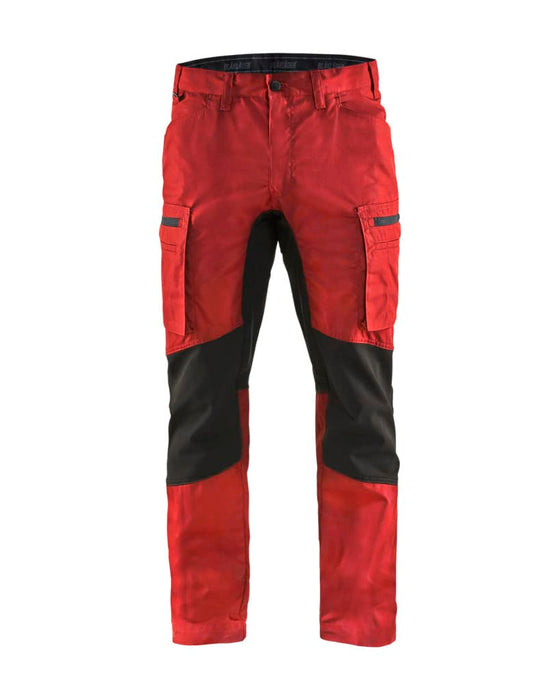 BLÅKLÄDER Trousers 14591845 Cotton, PL (Polyester) Red, Black Size 49S