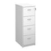 Dams International Filing Cabinet 4 Drawers LF4WH White 480 x 655 x 1,360 mm