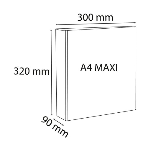 Exacompta 60 mm Presentation Ring Binder PP on board A4+ 4 ring White 51945E