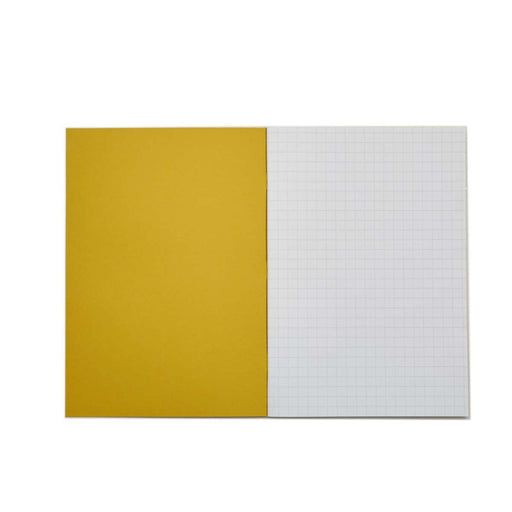 Rhino A4 Exercise Book 80 Page 10mm Squares S10 Yellow (Pack 50) - VEX668-215-8