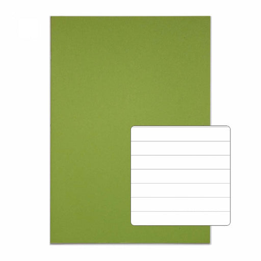 Rhino 13 x 9 A4+ Oversized Exercise Book 40 Page Ruled 12mm Light Green (Pack 100) - VDU024-220-4