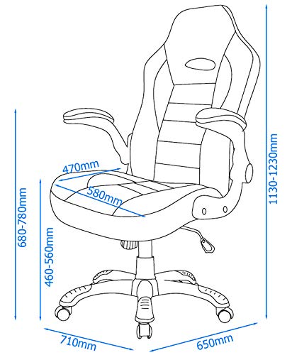 Alphason Office Chair Talladega Black, Red