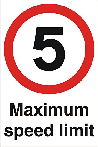 Road Sign 5 Mph Plastic 60 x 40 cm