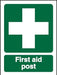 First Aid Sign First Aid Post Vinyl 30 x 20 cm