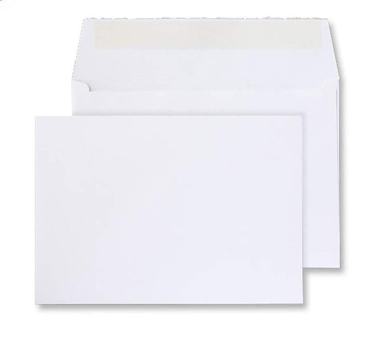 Creative Senses Envelopes C6 162 (W) x 114 (H) mm Adhesive Strip White 190 gsm Pack of 50