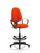 Dynamic Permanent Contact Backrest Task Operator Chair Loop Arms Eclipse II Tabasco Red Seat High Back