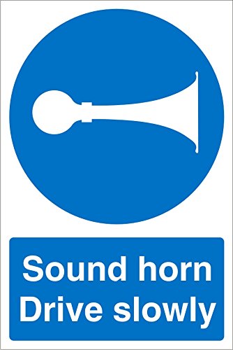 Mandatory Sign Sound Horn Plastic 60 x 40 cm