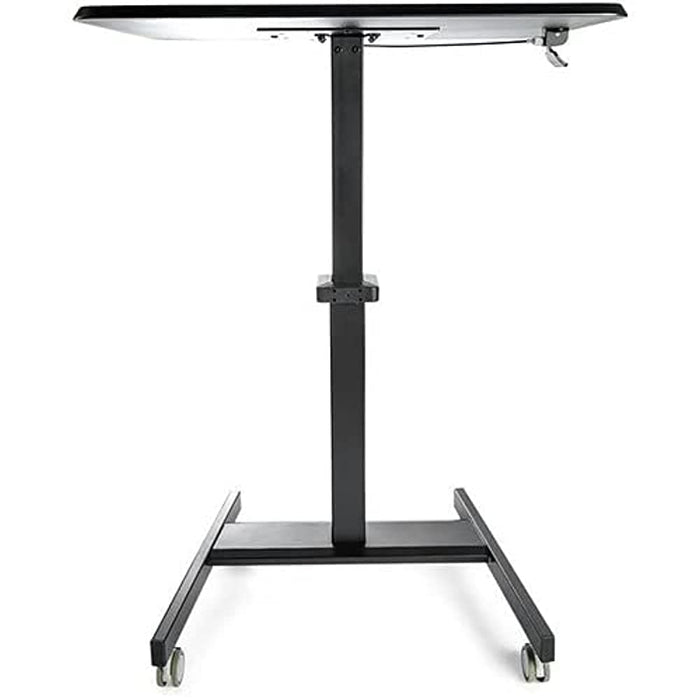 StarTech.com Portable Sit Stand Ergonomic Height Adjustable Cart on Wheels Maximum Weight 30kg