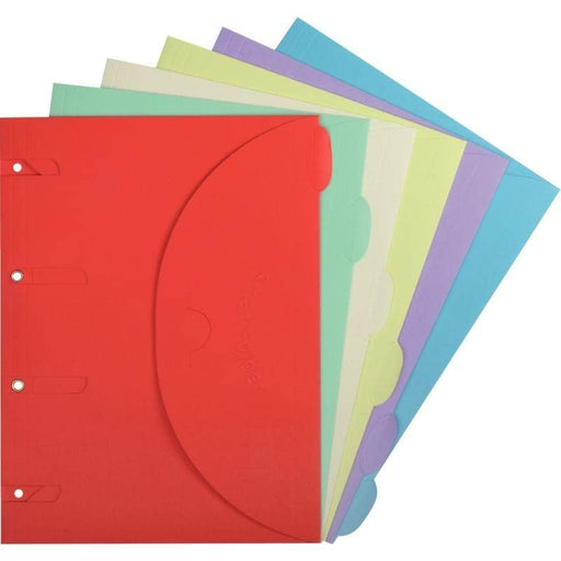 Djois Smartfolder Document Wallet 111302 A4 Cardboard Velcro fastener 24.5 (W) x 32.5 (D) x 0.1 (H) cm Assorted Pack of 6