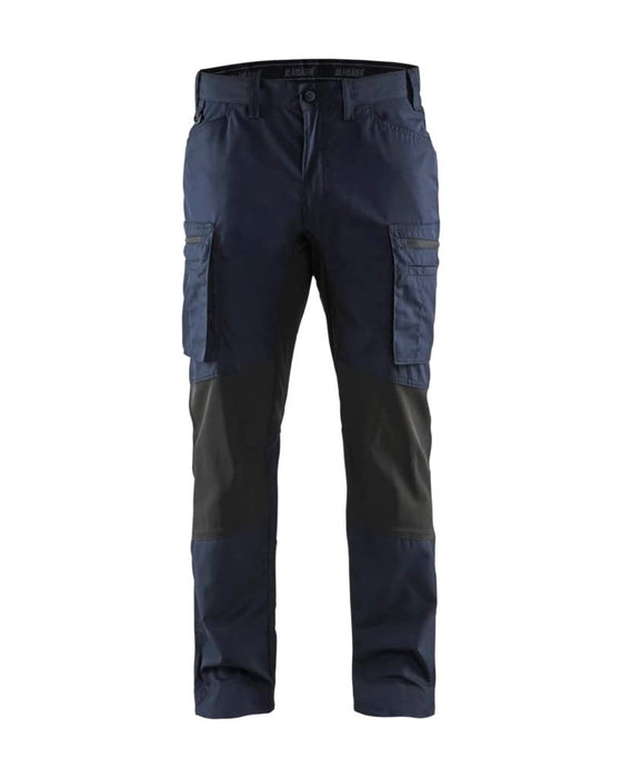 BLÅKLÄDER Trousers 14591845 Cotton, PL (Polyester) Dark Navy, Black Size 40R