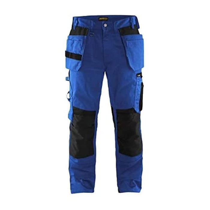 BLÅKLÄDER Trousers 15551860 Cotton, PL (Polyester) Black, Cornflower Blue Size 32R