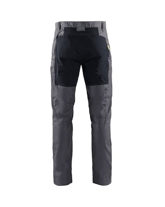 BLÅKLÄDER Trousers 14591845 Cotton, PL (Polyester) Mid Grey, Black Size 42R