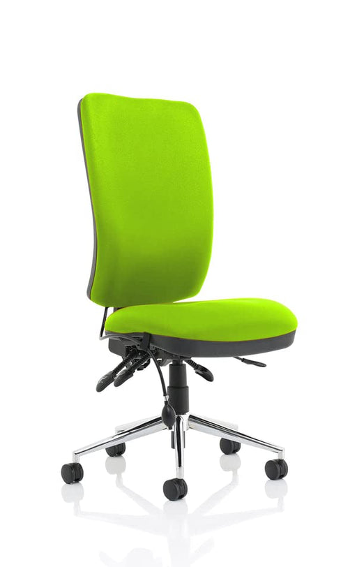 Dynamic Independent Seat & Back Task Operator Chair Without Arms and Without Headrest High Back Chiro Myrrh Green Seat