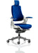 Dynamic Synchro Tilt Executive Chair Height Adjustable Arms Zure Stevia Blue Seat With Headrest High Back