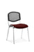 Dynamic Stacking Chair ISO Chrome Frame Mesh Back Ginseng Chilli Fabric Seat Pack of 4 Without Arms