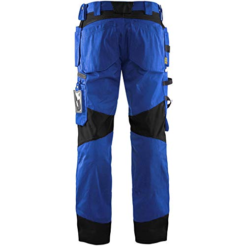 BLÅKLÄDER Trousers 15551860 Cotton, PL (Polyester) Black, Cornflower Blue Size 32S