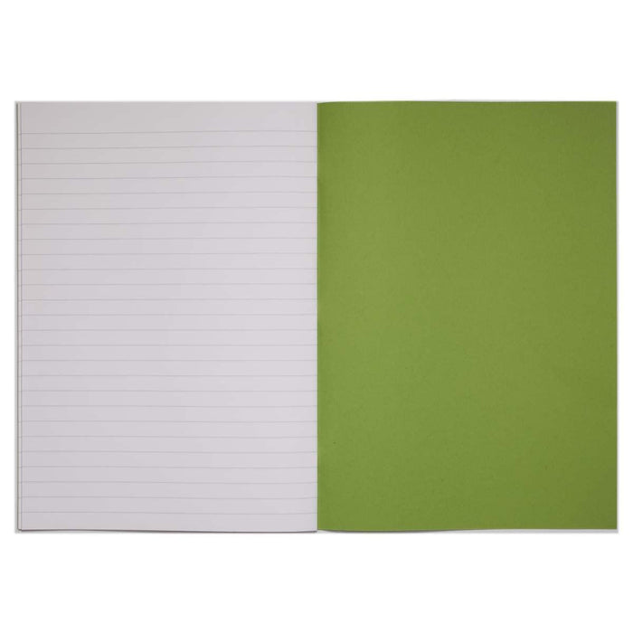 Rhino 13 x 9 A4+ Oversized Exercise Book 40 Page Ruled 12mm Light Green (Pack 100) - VDU024-220-4