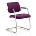 Dynamic Visitor Chair Fixed Armrest Havanna Seat Tansy Purple Fabric