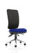 Dynamic Independent Seat & Back Task Operator Chair Without Arms Chiro Black Back, Stevia Blue Seat High Back