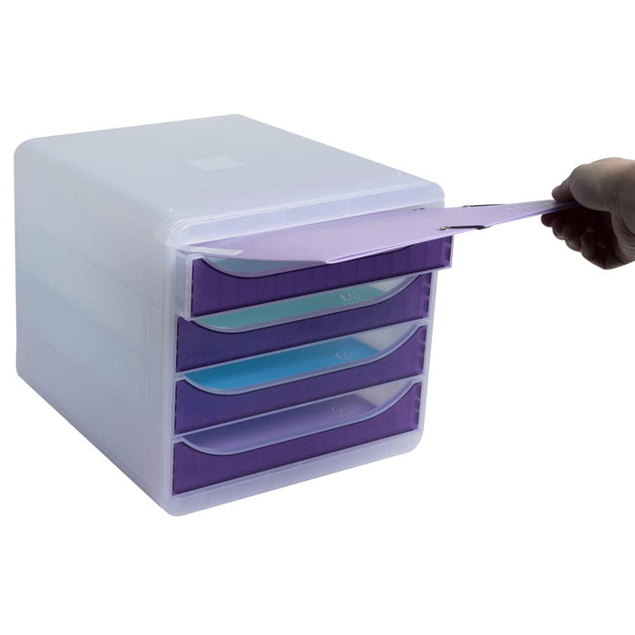 Exacompta Drawer Unit Plastic Purple