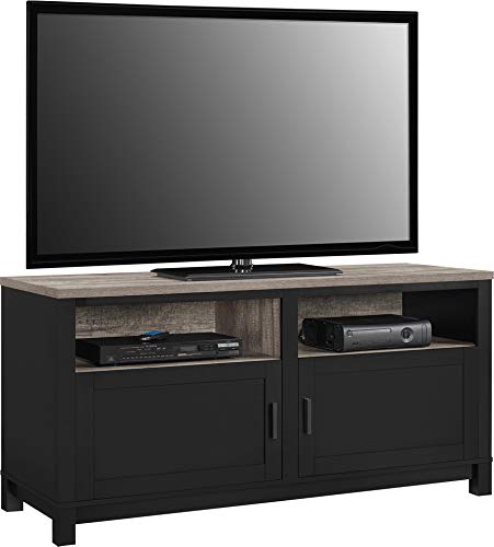 DOREL HOME Carver PB, Paper Wrap; Metal TV Stand Non Lockable 1,358.90 (W) x 500.38 (D) x 680.72 (H) mm Black