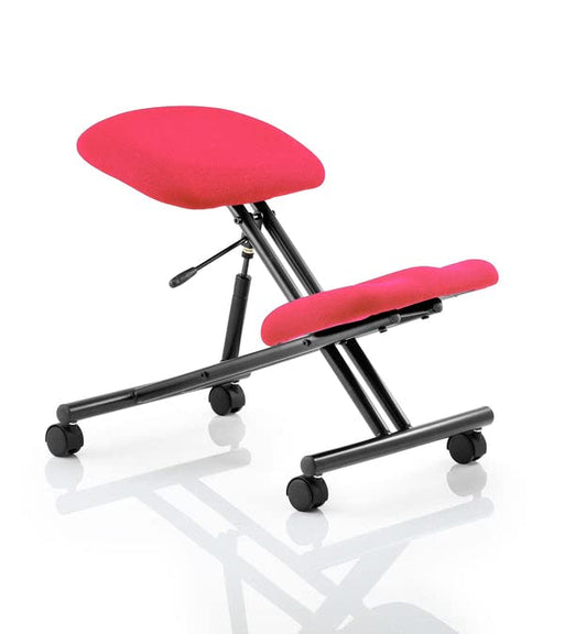 Dynamic Permanent Contact Backrest Kneeling Stool Without Arms Kneeler Bergamot Cherry Seat, Black Frame Without Headrest