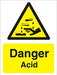 Warning Sign Acid Vinyl 30 x 20 cm