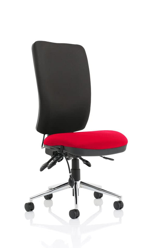 Dynamic Independent Seat & Back Task Operator Chair Without Arms Chiro Bergamot Cherry Seat Without Headrest High Back