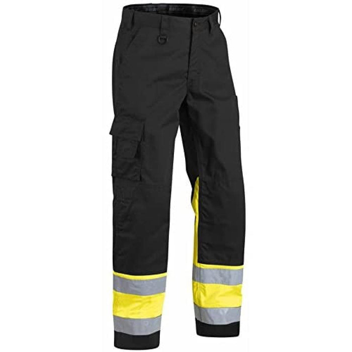 BLÅKLÄDER Trousers 15641811 Cotton, PL (Polyester) Black, Yellow Size 48R