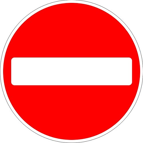 Road Sign No Entry Aluminium Composite 45 x 45 cm