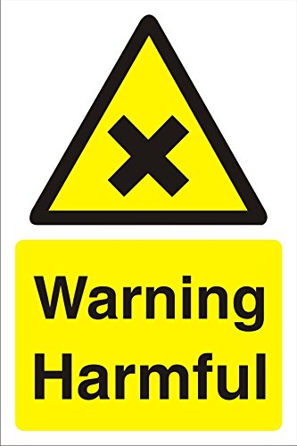 Warning Sign Harmful Fluted Board 30 x 20 cm