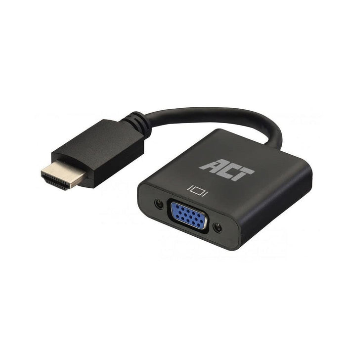 ACT VGA Female Adapter Cable HDMI Male AC7535 Black 15 cm